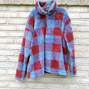 Eddie Bauer | Soft Cozy Checkered Jacket size xl